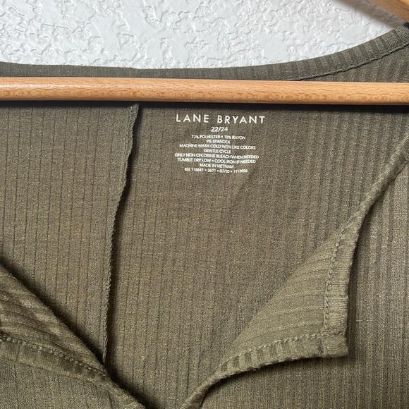 Lane Bryant Textured Olive Green Tank Top sz 22/24 - Picture 10 of 11